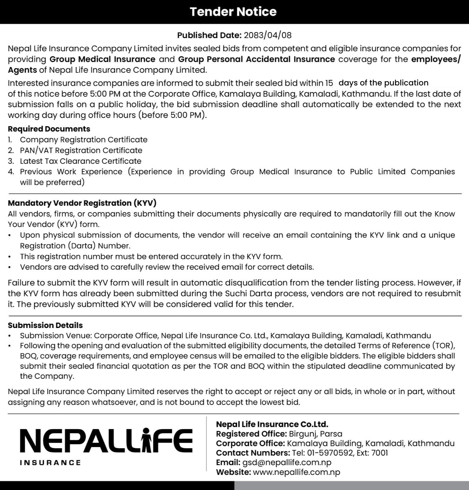 group-medical-insurance-tender-notice