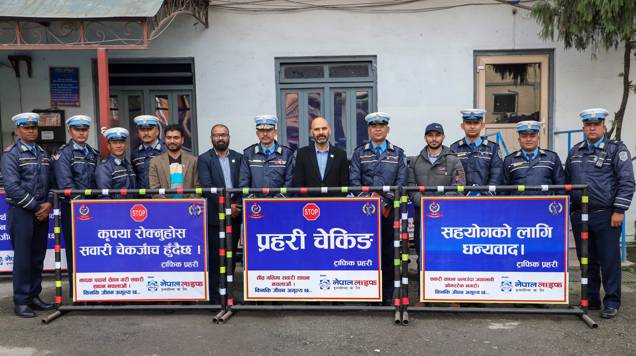 Traffic Barricade provided to Traffic Police for Road Safety